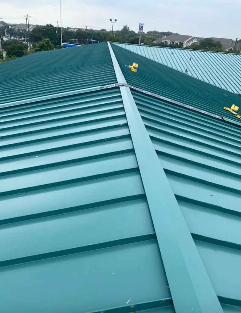 Green commercial metal roof ridge and valley for Metal Roof Repair in Hillcrest Heights